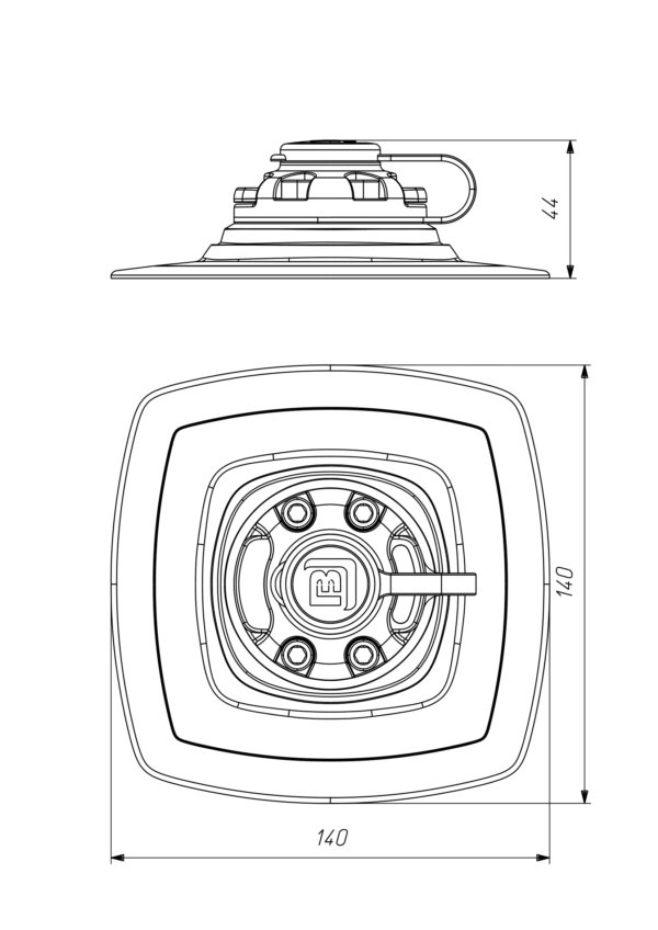 Plate forme adhésive 140*140 fasten