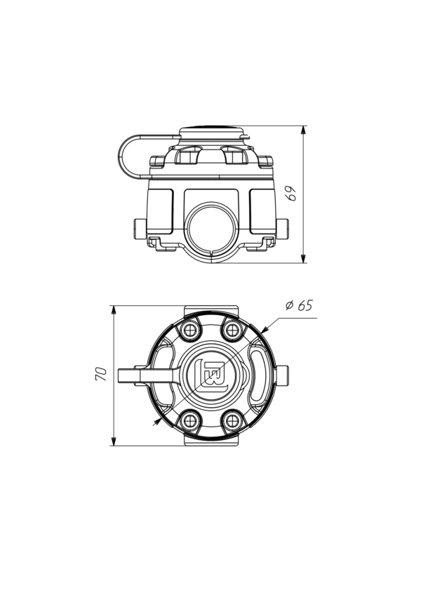 Embase fast-clip tube rond Ø20 -25