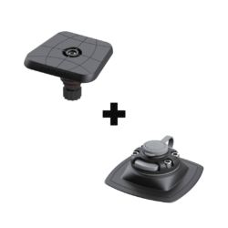 Ensemble support sondeur carré à coller