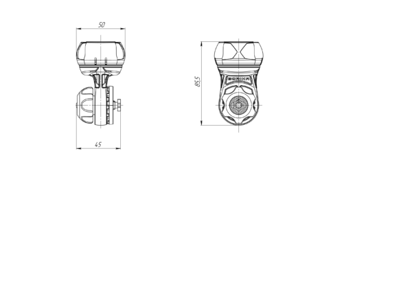 Support quickturn vertical rail Technique FS223 FASTEN BORIKA RBOAT