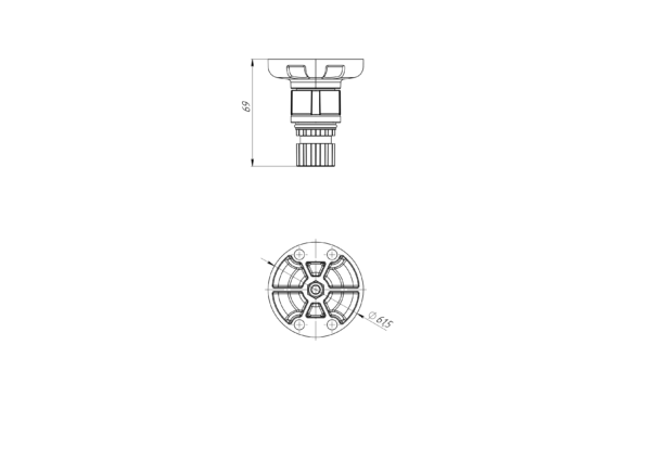 Adaptateur mâle rotatif 360° Technique Fasten Borika Rboat