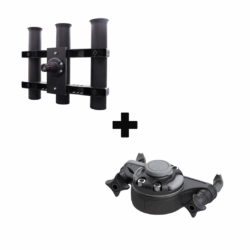 Ensemble support 3 cannes vertical rail kayak