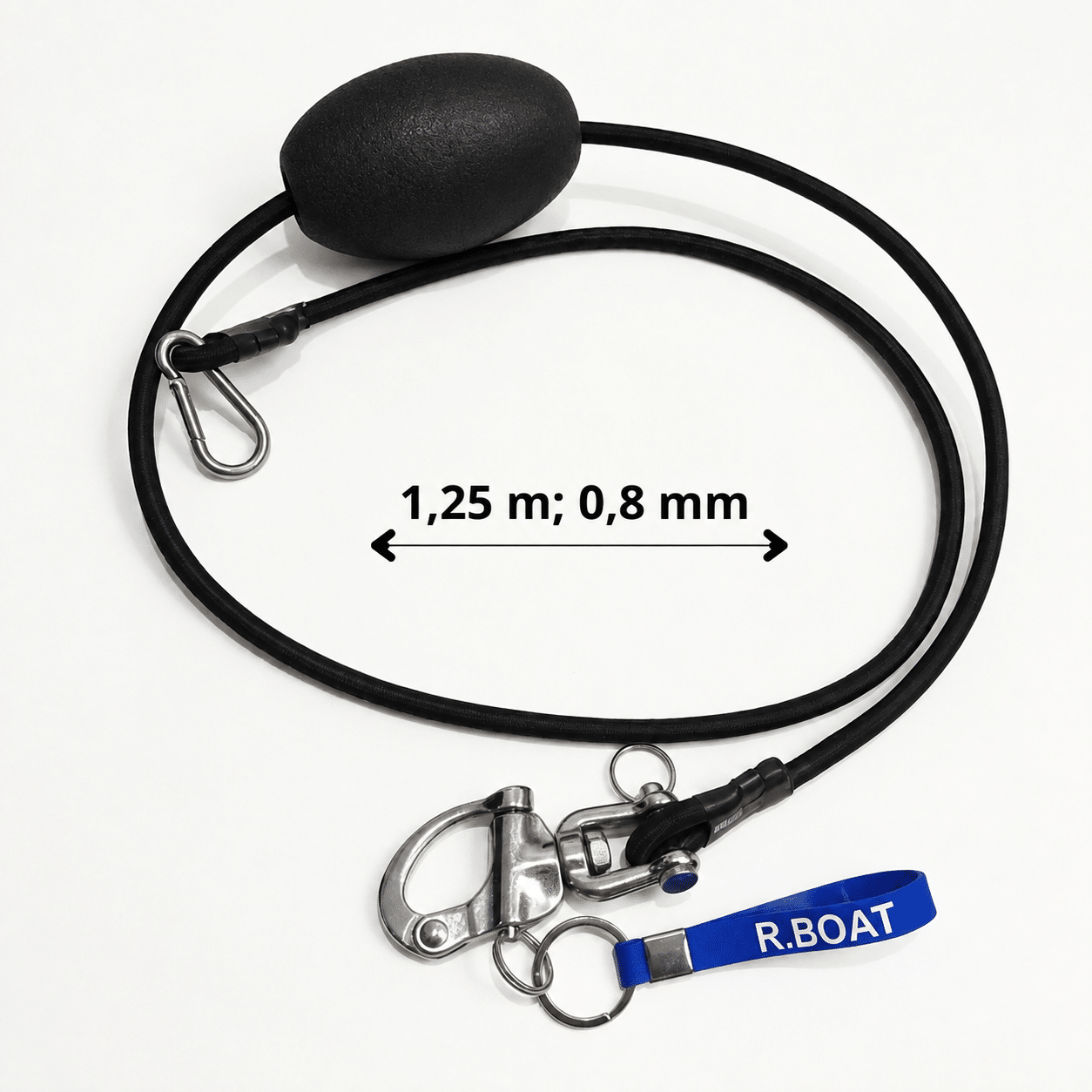 Attache bateau noir